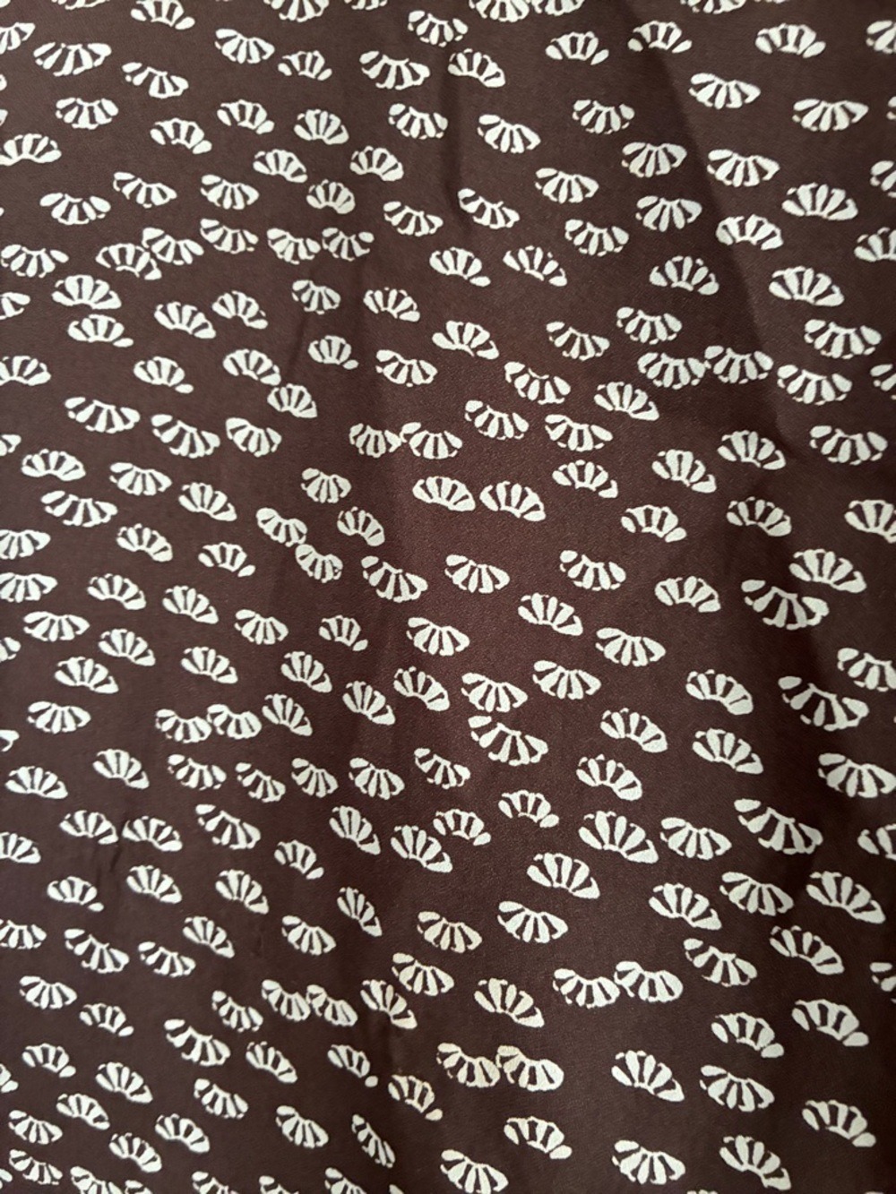 LOFT Brown Printed Wide-Leg Trousers with Cream Motif - Picture 3 of 3